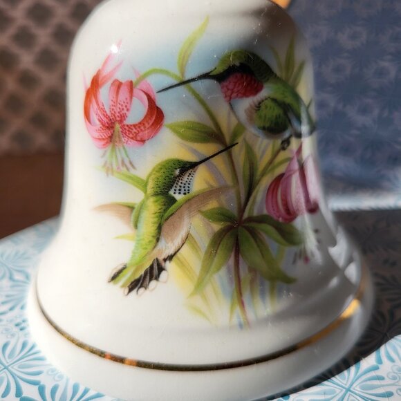 Collectible Bone China England Hummingbird Bell - Picture 10 of 15